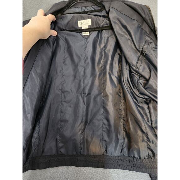 Vintage Bocoo Black Full-Zip 80s 90s 100% Silk Jacket Windbreaker Lined M‎ Beads - Picture 10 of 10